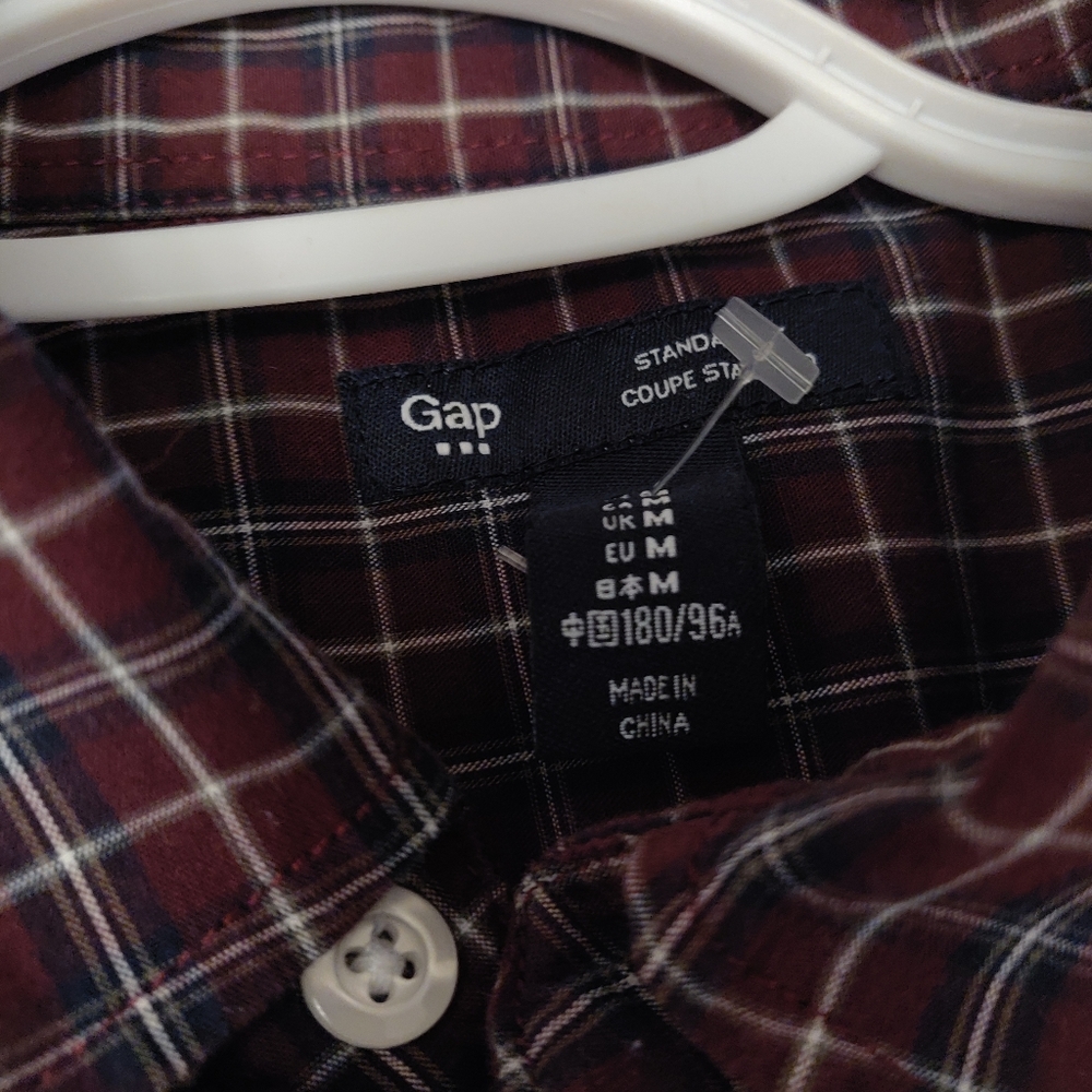 Plaid button down shirt